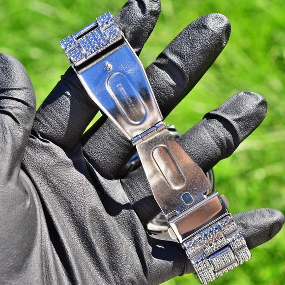 Full Iced out watch, necklace & bracelet - Picture 6 of 8